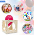 Worown 14 Holes Collapsible Wood Balloon Sizer Box, 1-10 Inch Measurement Tools for Balloon Arches and Decorations