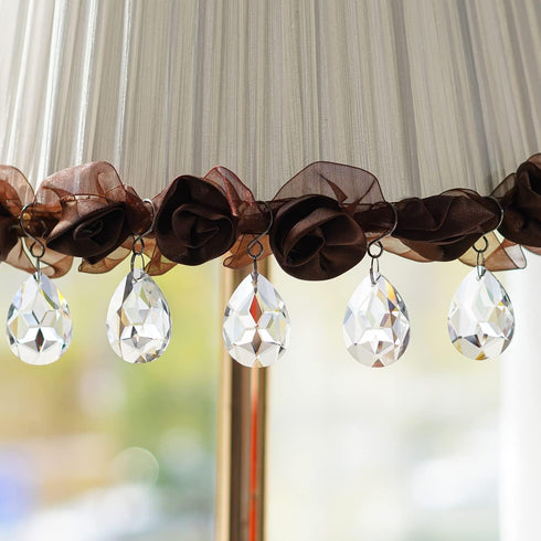 10pcs 38mm Clear Crystal Teardrops Chandelier Parts,Chandelier Crystal Prisms Pendants with Hook,Hanging Crystals