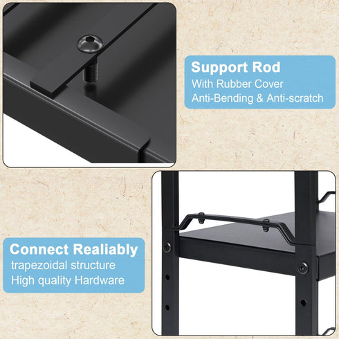 X-cosrack 1 Pack Countertop Countertop Counter Length:25.5" Expandable Cabinet Shelves, Stackable Shelves Organizers