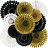 BEISHIDA Black Gold White Hanging Honeycomb Round Paper Fans Decoration Set for New Year Baby Shower