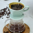 Pour Over Ceramic - Coffee Dripper Ceramic Coffee Maker with 3 Holes Flat Bottom, Porcelain Slow Filter Cone for Travel, Camping, Office, Home, Coffee Maker Brew…