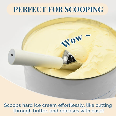 158F IP67 2 oz) Heated Ice Cream Scoop Rechargeable, Electric Warming Ice Cream Scooper with LED Display, Heats