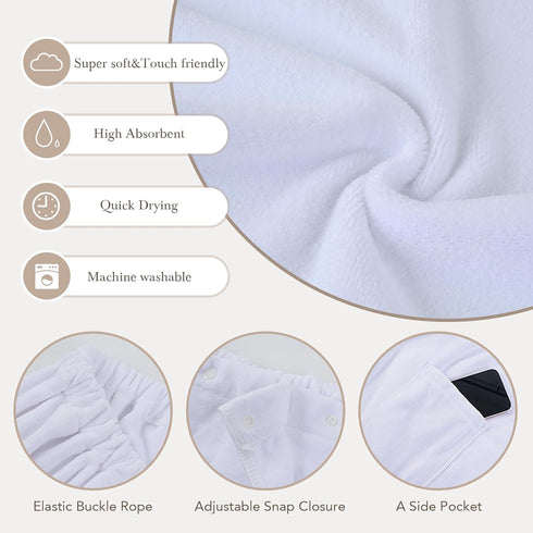 32 Inch 60 Inch SINLAND Women's Spa Wrap Microfiber Lightweight Knee Length Bath Body Wrap Shower Towel with Adjustable