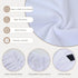 32 Inch 60 Inch SINLAND Women's Spa Wrap Microfiber Lightweight Knee Length Bath Body Wrap Shower Towel with Adjustable