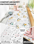 Cups,40 16 Inch LNOND Baby Bath Mat Non Slip,Kids Bath Mat for Bathroom,Dinosaurs Driving Excavator Shower Mat