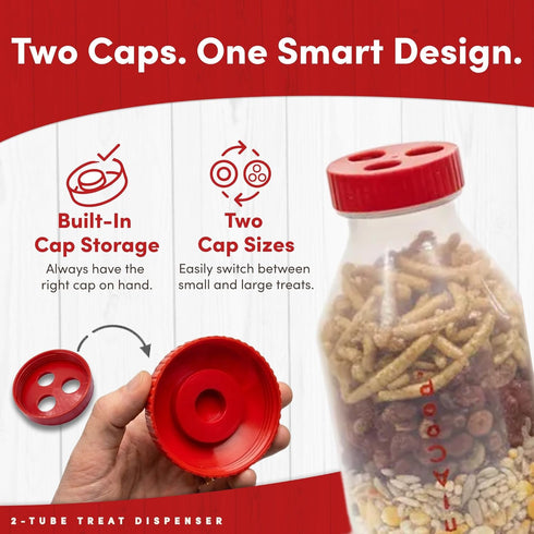 RentACoop Chicken Treat Dispenser Multi-Treat Enrichment Toy and Boredom Buster for Chickens, Easy Top-Fill