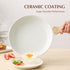 9.5 Inch SENSARTE Nonstick Ceramic Frying Pan Skillet with Lid, Omelet Pan, Healthy Non Toxic Chefs Pan, Induction