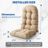 Lucresta 48.8 20.4 4.3, 1 Adirondack Chair Cushion, High Back Patio Cushions with Adjustable Ties, x x Waterproof