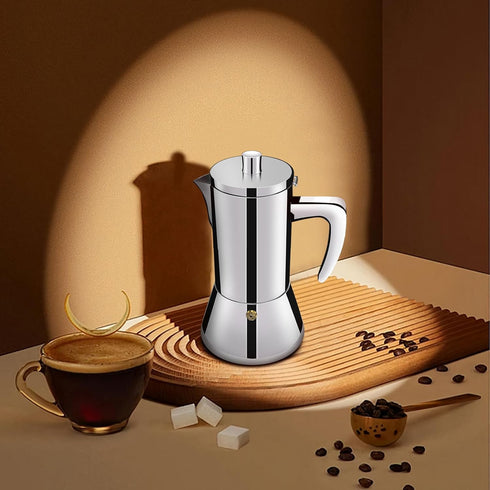 12 304 600ml 20oz Cup Thickened Stainless Steel Moka Pot Stovetop Espresso Maker Cafeteras Italian Percolator Espress