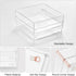 SMARTAKE 6 PCS Clear Plastic Drawer Organizers Set, Large Non-Slip Organizer Trays for Makeup, Office, Kitchen