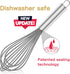 Grey Silicone Whisk, Professional Non-Scratch Whisks for Cooking, Set of 3 for Nonstick Cookware