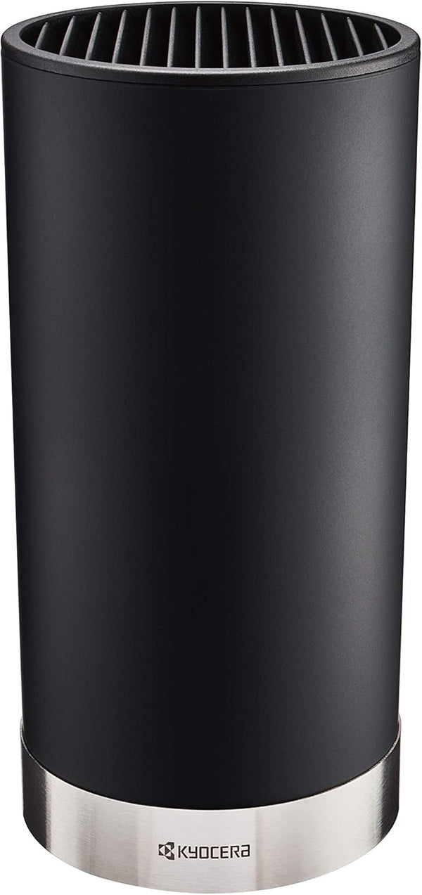 Kyocera KB-U-BK Universal Round Knife Block, Soft Touch, 8.8" x 4.3", Black