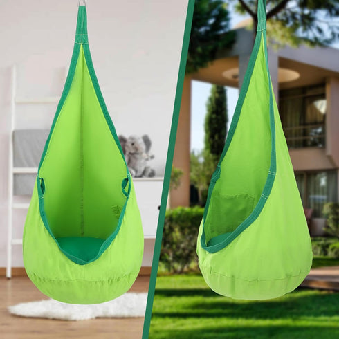 Hammock YAERSI Kids Pod Swing Seat, Cotton Chair with PVC Inflatable Cushion,Sensory Swing for Indoor and Outdoor Play