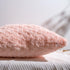18"x18" 600g 6D Cozy Peach Pink Square Throw Pillow with Insert Decorative Cushion Faux Rabbit Fur + Plush PP Cotton