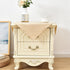 2 Pack 24x24 Inch Wolkemer Small Square Beige Tablecloth Washable Fabric Table Cover for Nightstand End Bedside Table