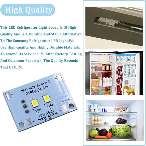 DA41-00676J Refrigerator Assembly Lamp LED Light Compatible with Samsung AP6000168 PS11732779