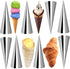 16Pcs Cream Horn Molds with Cleaning Brush, Stainless Steel Cone Roller Cannoli Forms Mold for Baking Cannoli Shell, Crispy Pastry for Christmas Birthday Party Gifts, 5-inch Large Size