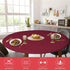 Covers For The Home Deluxe Elastic Edged Vinyl Fitted Table Cover - Basketweave (Red) Pattern - Fits Tables up to 56"