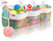 UNEEDE 4.95 Gallons 3 Compartment Horizontal Bath Toy Storage,Bathtub Toy Storage Organizer,Bath