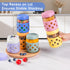 6-Pack 16 oz Gemice Overnight Oats Containers with Lids and Silicone Sleeves, Glass Mason Jars with Airtight Lid