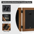 5x7 2 4x6 5x7 Double Hinged Picture Frame, Folding Photo Frame, Walnut-colored Pine Wood with Real Glass, Display