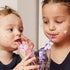 24 Reusable Unicorn Drinking Plastic Straws + 6 Temporary Tattoos for Girls, Birthday Party Supplies