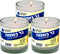 Yahrzeit Memorial Candles Ner Neshama, 26 Hours Kosher Yizkor Yarzheit Candle 3 Pack in Glass Jar