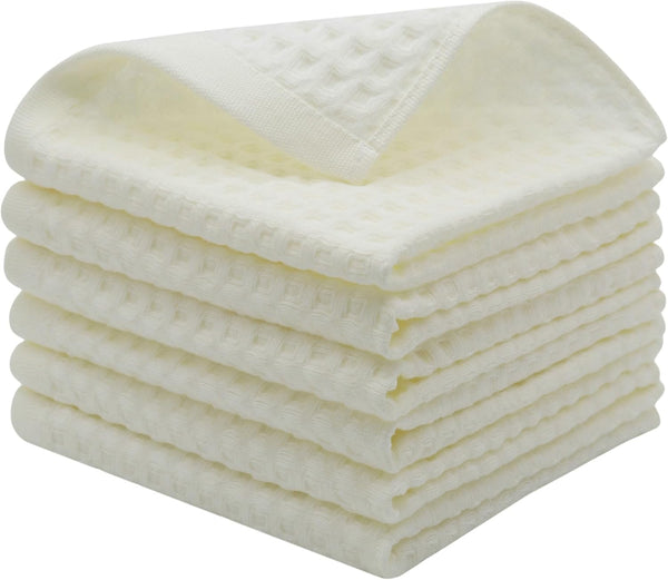 Mia'sDream Cotton Waffle Wash Cloths for Showering Face Body, Premium Qualit Thin