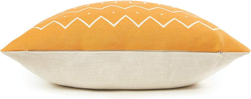 Hofdeco African Mudcloth Pillow Cover ONLY, Mustard Yellow X Stripes, 18"x18"