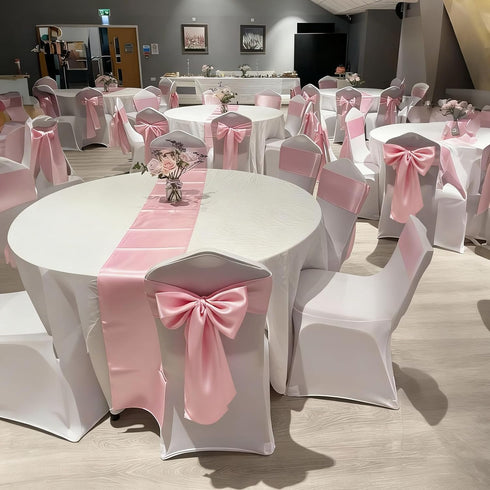 23x11 Inch (3pcs) Big Pink Bow Coquette Room Decor, Satin Bows Large Pastel Pink Bows Birthday Decorations as Crib