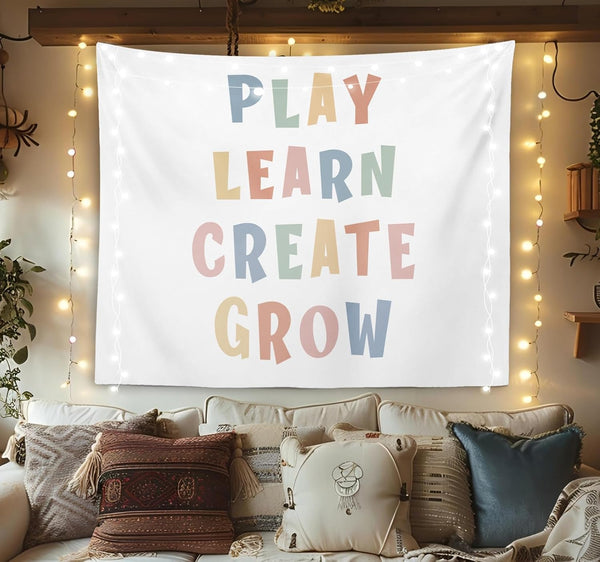 OXW Classroom Decor Kids Tapestry Wall Hanging, Playroom Wall Art Decor, Nursery Wall