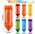 6PCS (6 LIHAO Classroom Decor Back to School Decorations, First Day of School Decorations, Hanging Crayon Pencil