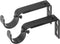 Ivilon Adjustable Brackets for Curtain Rods, Set of 2 - Black for 1 or 1 1/8 Inch Rods