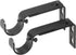 Ivilon Adjustable Brackets for Curtain Rods, Set of 2 - Black for 1 or 1 1/8 Inch Rods
