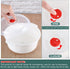 Microwave Bowls with Lids - 3 Pieces Assorted Sizes, Soup Bowl with Lid and Steam Rack, Dishwasher Safe Dishes