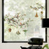Spring Birds Flower Branches Window Clings, Hanging Bird House Green Leaves Decals, Anti Collision Double-Side Stickers