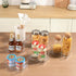 Small 4 Pack Clear Plastic Storage Bins, U-Shaped Organizer Containers with Handles for Kitchen, Bathroom, Office