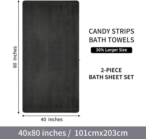 40x80 Inches 2Piece) Oversized Bath Sheets Extra Large Bath Towels for Adults Super Soft Quick Dry Highly Absobent