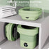 Portable Washer Machine, 10 Liters, Compact Folding Mini Laundry Machine with Spin, 3 Modes, Green for Dorm RV