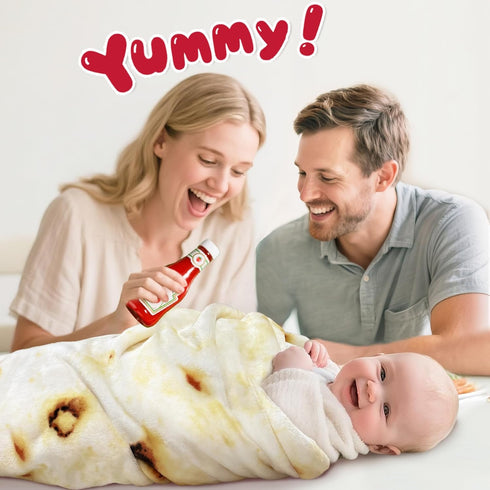 285 36 inches) Jorbest Burrito Tortilla Swaddle Blanket Gifts for Baby Toddler Newborn, Tortilla Baby Blanket Funny