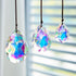 3Pcs 2/2.5/3 inch Crystal Prisms Sun Catchers Chandelier Colorful Bauhinia Ornament Pendants Rainbow Maker Suncatchers