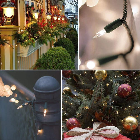 Hopolon Christmas Lights, 2 Pack 23ft 100 Mini String Lights, UL Certified Extendable Tree Lights for Indoor & Outdoor