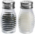 Home Basics Beehive-Style Glass Salt and Pepper Shakers (Silver) - 2 Piece Set with Easy Screw On Lids