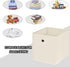 Foldable Storage Cubes Bins, 11 Inch Cloth Storage Box Organizer with Dual Handles for Home, Set of 6, Creamy-White