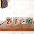Fasmov 25 Pack 8 Ounce Clear Plastic Jars with Screw On Lids, Round Empty Containers for Kitchen Storage