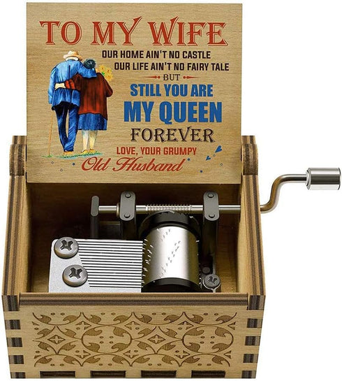 Music Box Gift for Wife, Valentine Anniversary Christmas Birthday Gift, Hand Crank Musical Box, You are My Sunshine
