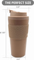 Stephan Roberts 16 oz Set (2 Pack) Coffee Tumbler Insulated Double Wall Travel Mug with Leak Proof Lid, Cup Holder