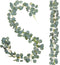2Pack Artificial Eucalyptus Garland - 6 ft Faux Silk Eucalyptus Leaves Vines for Wedding Backdrop Decor