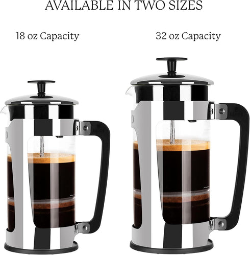 ESPRO P5 French Press - Double Micro-Filtered Coffee and Tea Maker, Grit-Free and Bitterness-Free Brews, Durable