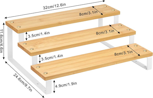 Spice Rack Kitchen Cabinet Organizer - 3 Tier Seasoning Organizer Shelf, Step Spice Storage Holder for Kitchen Cabinet, Pantry, Cupboard, Countertop by ASTOTSELL